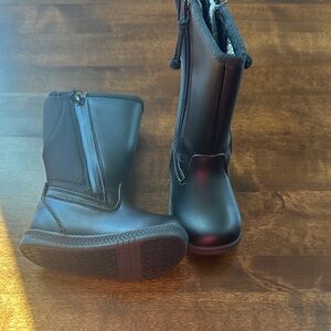 Kids Black Rain & Snow Boots - Waterproof Winter Boot